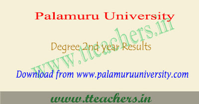 Palamuru university degree 3rd sem results 2018, pu 2nd year result