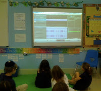 students using garage band