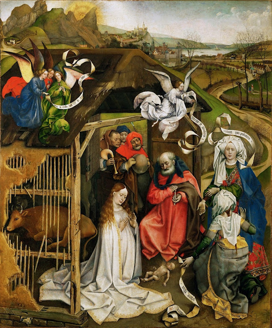 Робер Кампен "Рождество Христово", 1420-1425, Дижон, Музей изящных искусств
