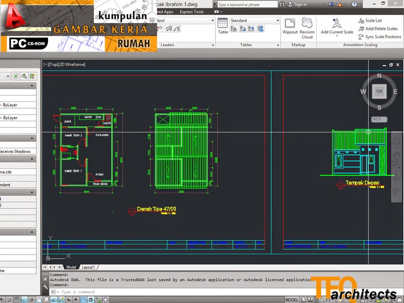 DVD Gambar Kerja: desain rumah lengkap