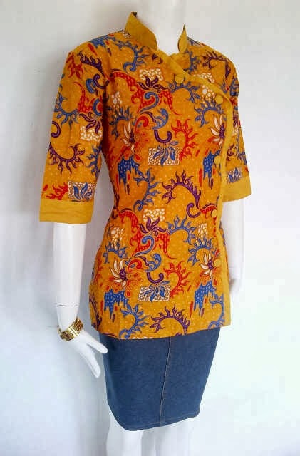 Baju Kerja Batik Blus Modern Model Baju Batik Kantor 