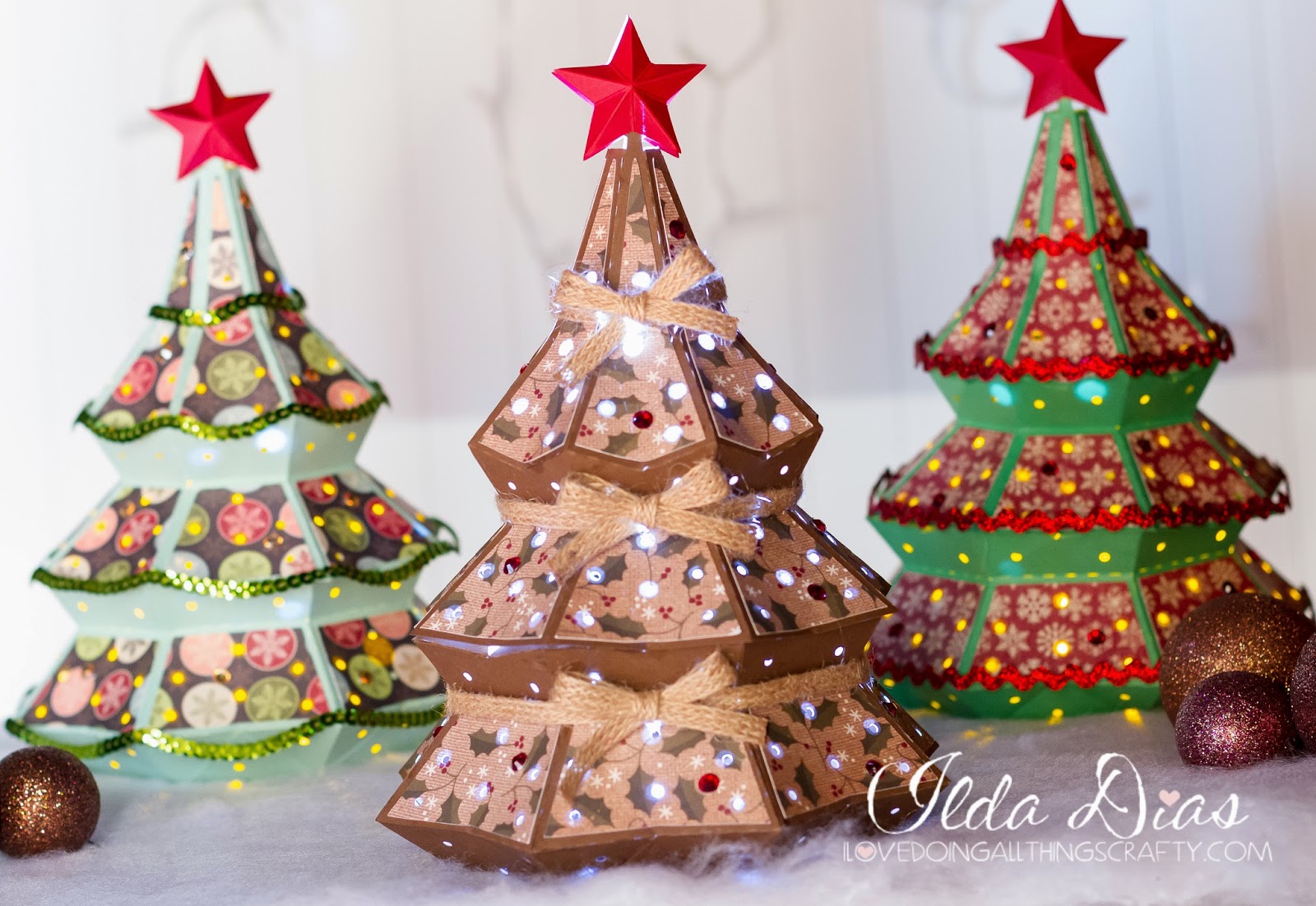Download I Love Doing All Things Crafty: 3D Christmas Tree Luminary
