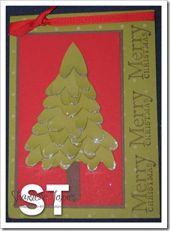 Heart punch christmas tree