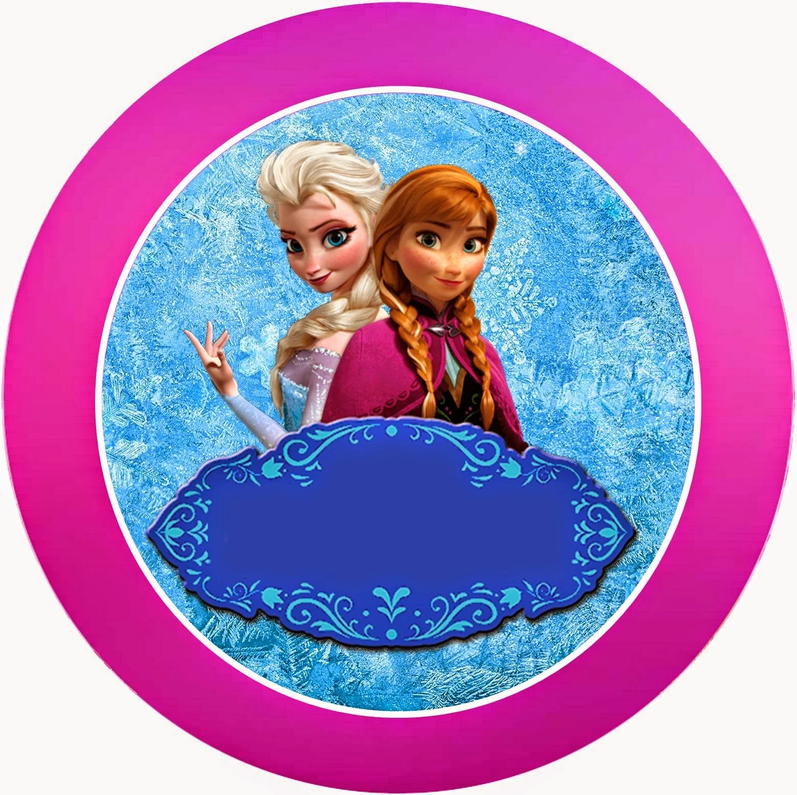 Frozen Free Printable Toppers, labels or stickers.