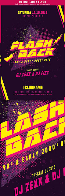  Flashback Retro Party Flyer Template