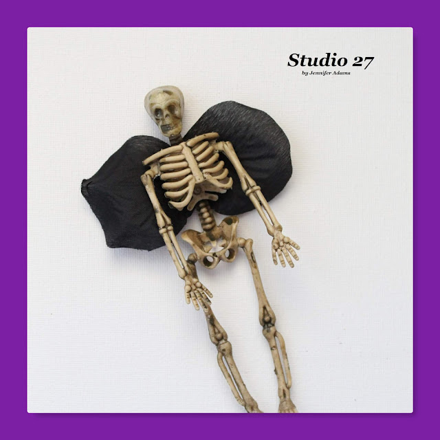 Make your own Halloween skeleton fairy using Dollar Tree supplies.