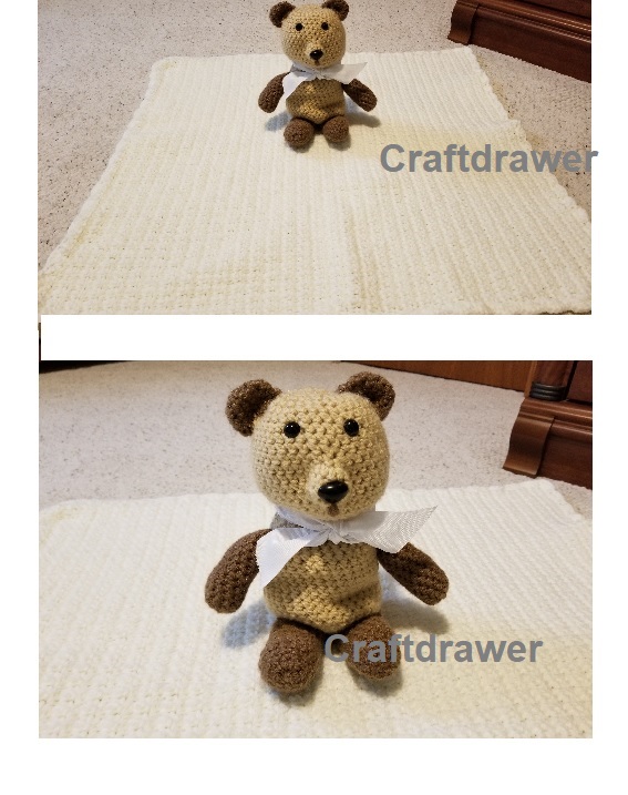 Free Crochet Teddy Bear and Blanket Pattern