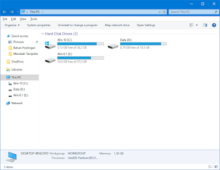 Gambar 5 - Cara Merubah Tampilan File Explorer Windows 8, 8.1, dan 10 Menjadi Gaya Windows 7