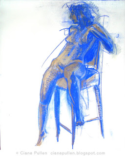 Woman on a Chair, figure drawing by Ciana Pullen