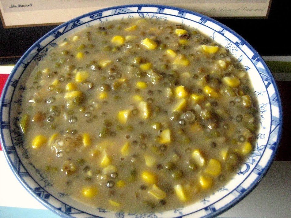 RESEPI NENNIE KHUZAIFAH: Bubur kacang campur jagung