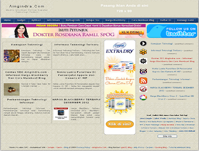 Aingindra.com - Informasi Harga Blackberry Dan Cara Membuat Blog