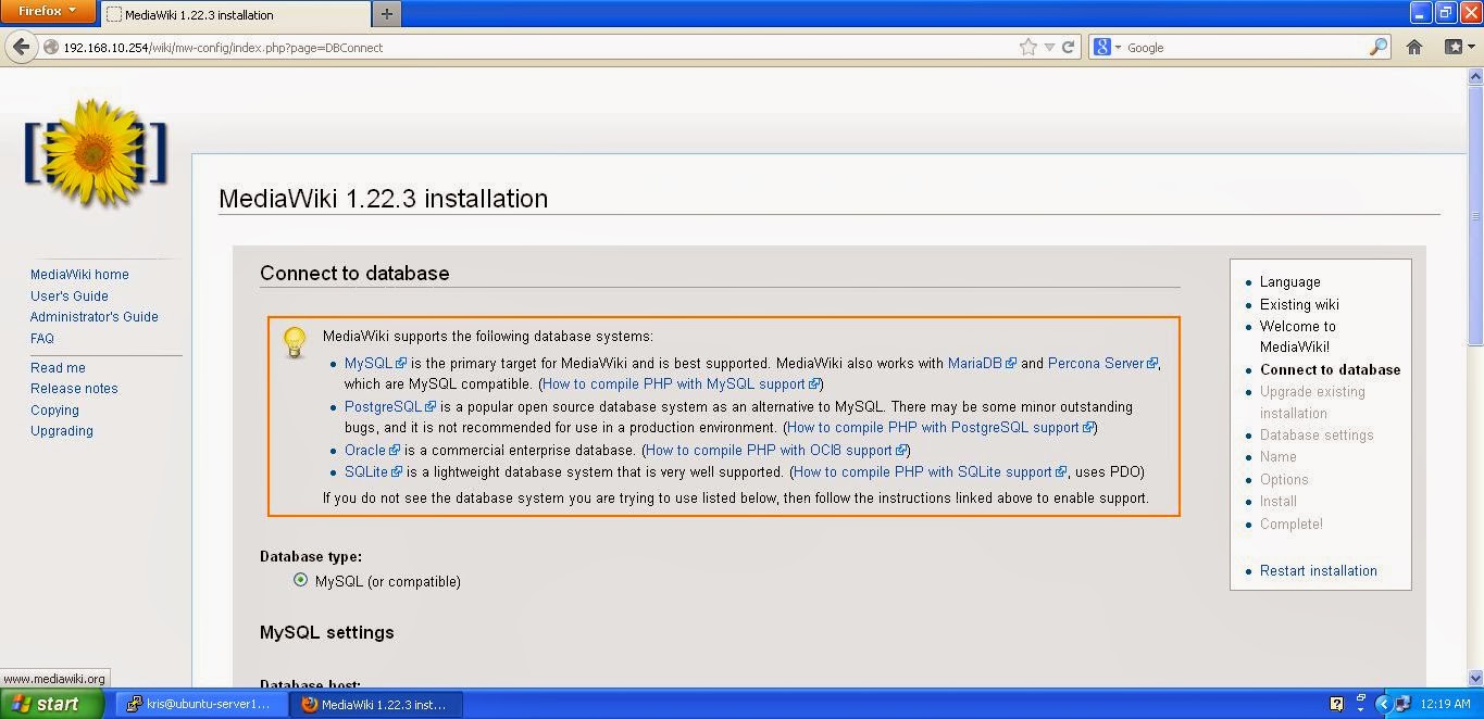 Cara Install Mediawiki di Ubuntu Server 12.04