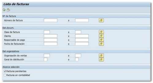 Listas de Facturas SAP - Consultoria-SAP