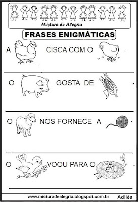 Escritas enigmáticas para alfabetização