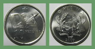G4 GHANA 10 PESWAS COIN UNC (2007-2016) 