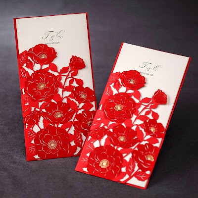 Red Wedding Invitations Elegance Personified