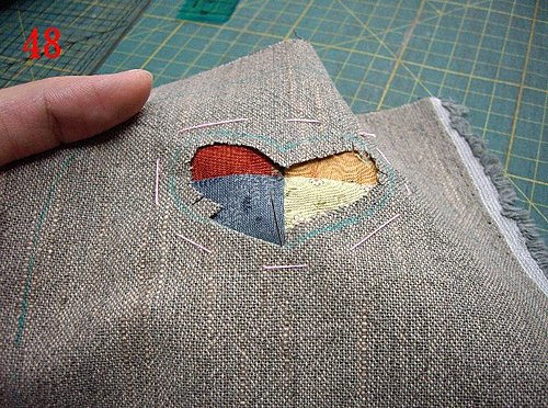 Japanese patchwork quilt bag / zipper pouch sewing purse DIY tutorial.