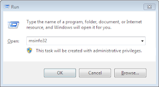 run dialog box