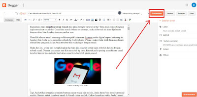 cara membuat artikel di blogger