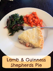 Lamb & Guinness Shepherd's Pie:  Minced lamb and vegetables cooked in a Guinness sauce and topped with mashed potatoes.  Perfect for a St. Patrick's Day dinner.
