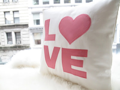 romantic decoration with cushions(pillows) for St. valentine's day