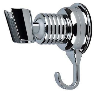 Shower Head Holder, Cozyswan Angle Adjustable Vacuum Suction Cup Handheld Shower Bracket Bathroom Wall Head Holder Mount with Towel Hook