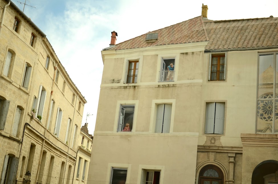 trompe l'oeil, architectural details in montpellier france