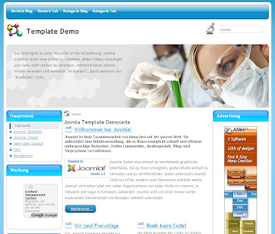 Themza j15_39 (Science Laboratory) - шаблон для Joomla 1.5