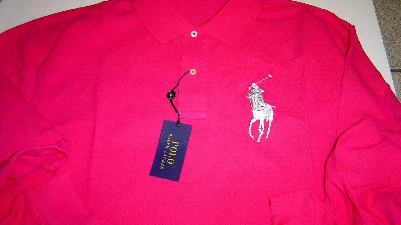 Mens Hot Pink Polo Shirt