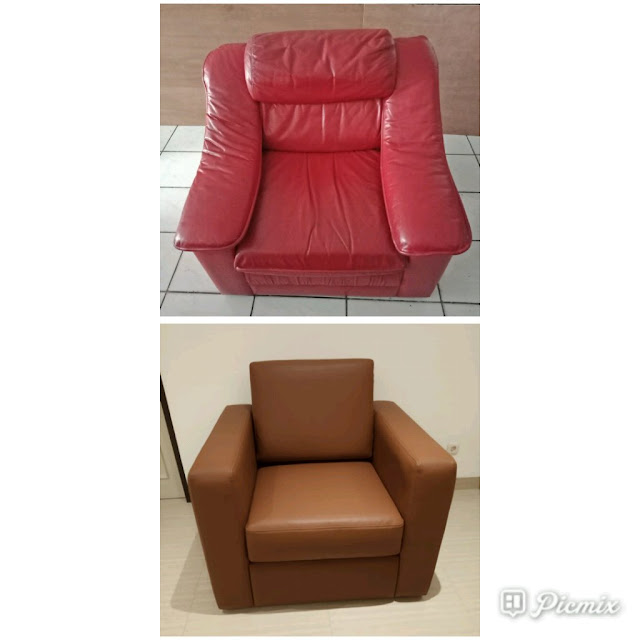 Changing the design and the leather of sofa 