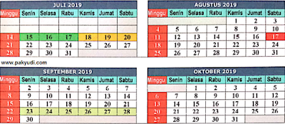 Kalender Pendidikan Th. Ajaran 2019 - 2020 Untuk TK, SD, SMP, SMA, SMK, SLB Provinsi Jawa Barat