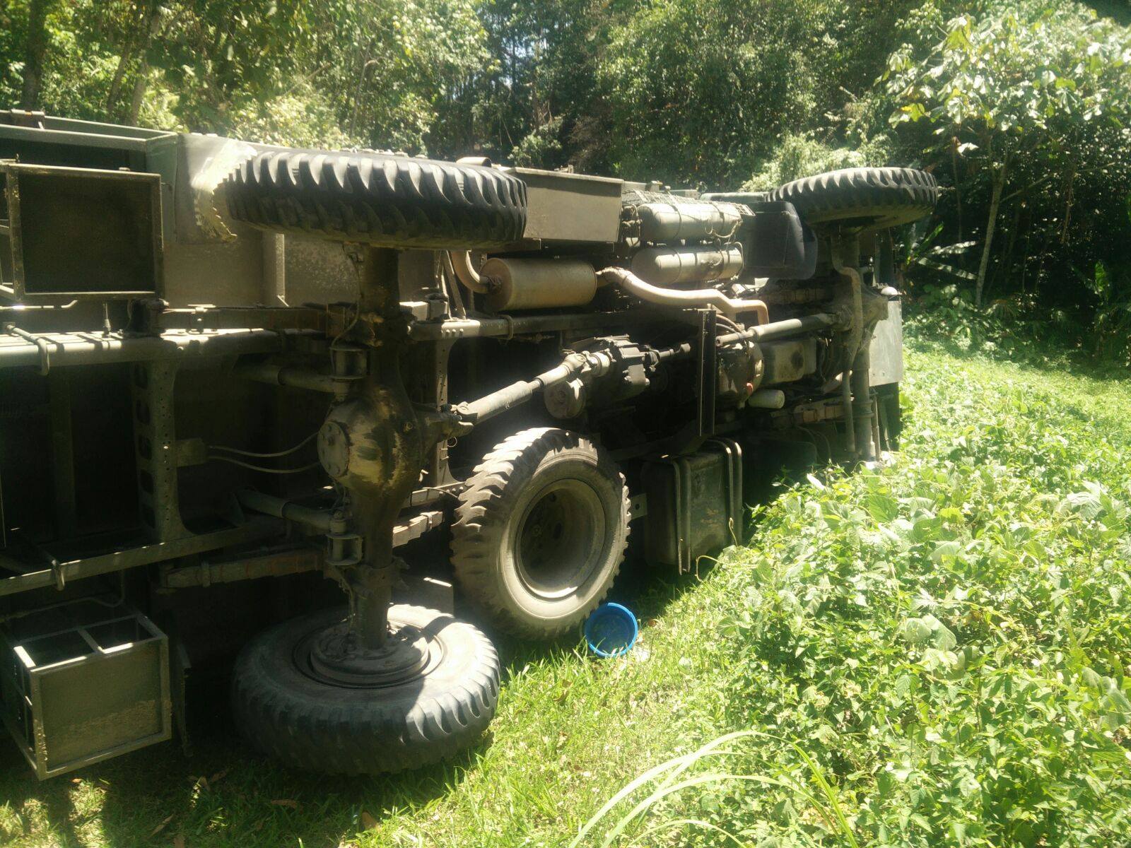 Kemalangan Maut Trak Tentera Terbalik Di Jalan Telupid Ranau