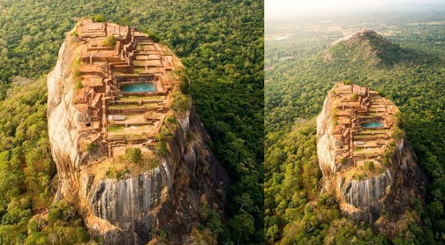 Sigiriya or Sinhagiri; the Eighth Wonder of the World in Sri Lanka; Lion Rock Tourism