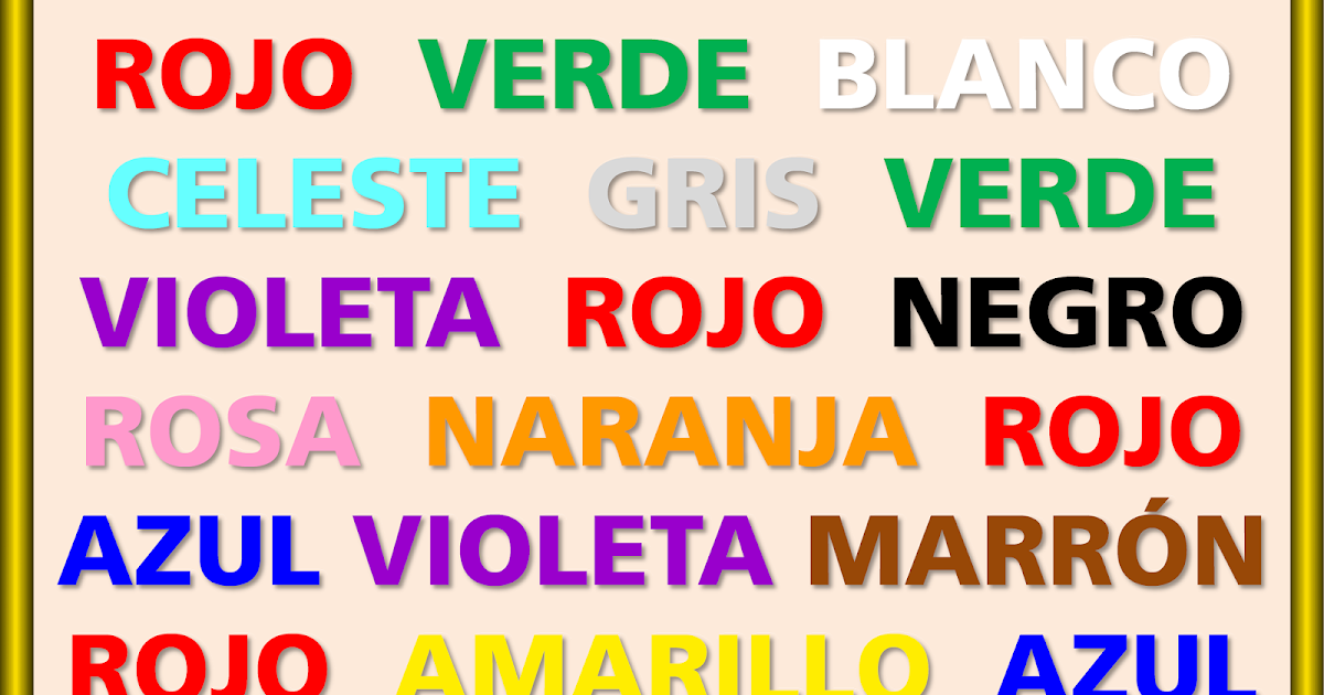 Me Encanta Escribir En Español Juego Los Colores Ilusión