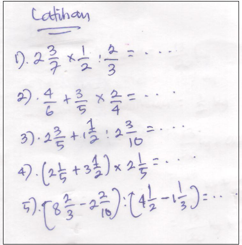 Latihan UKK Kelas 5 SD Matematika Materi Operasi Hitung Campuran