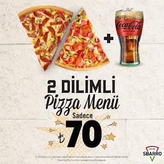 Sbarro Pizza 2023 Menü Fiyat Listesi ve Kampanyalar 2 Dilimli Pizza