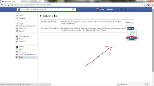 cara mematikan fitur autoplay video di facebook 5