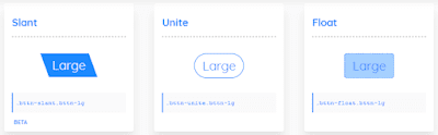 Tampilan Gaya Button Slant, Unite, Float