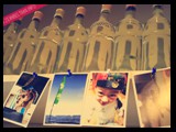More Polaroid photographs pinned at cafe noriter dumaguete city branch
