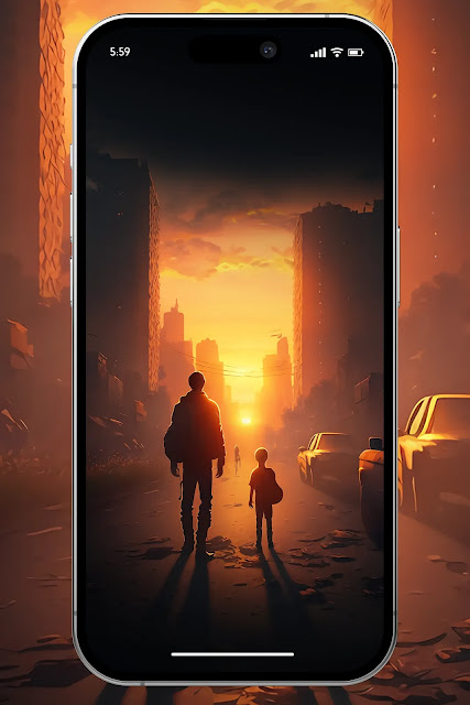 beautiful AI illustration of a sunset city,
  inspired by the hit video game,