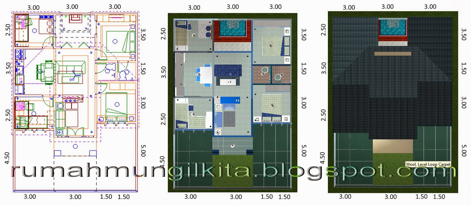 70 Desain  Rumah  Minimalis Memanjang Ke Samping Desain  