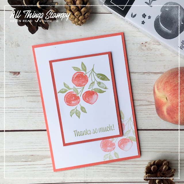 Stampin Up! card using You’re a Peach Suite Sweet as a Peach stamp set