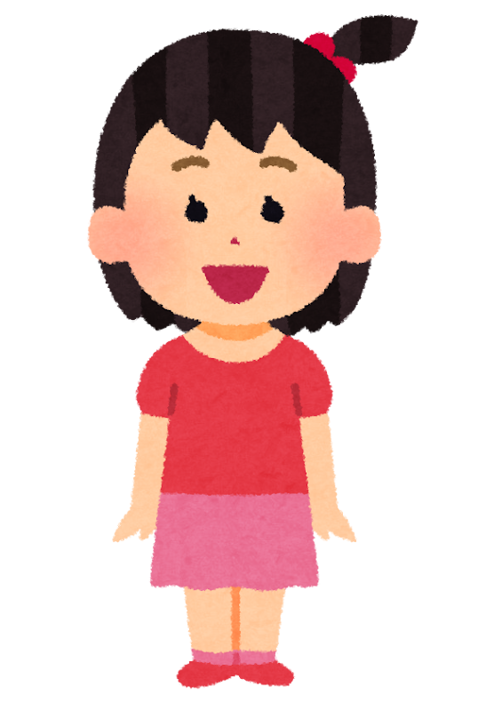 いろいろな角度から見た女の子のイラスト かわいいフリー素材集 いらすとや