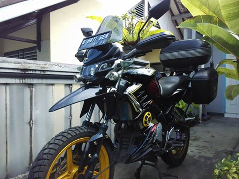 Kumpulan Foto Modifikasi Vixion Supermoto dengan Single 