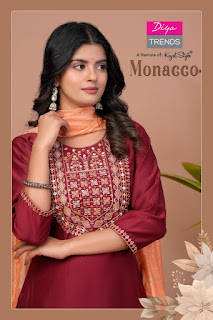 Monacco Vol 1 By Diya Trends Kurti Bottom With Dupatta Collection Catalog