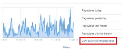 Manage tracking your own pageviews