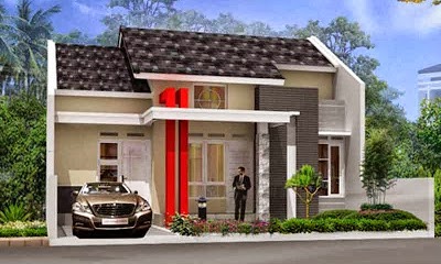 Rumah Minimalis dengan Garasi mobil di dalam Tampilan Rumah