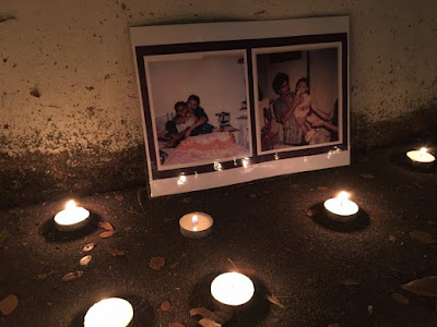 Candle vigil outside Singapore's Changi prison on a execution night.