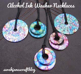 Alcohol Ink Washer Necklaces Tutorial