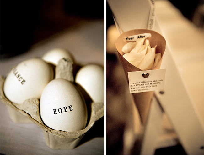 rustic ceremony details